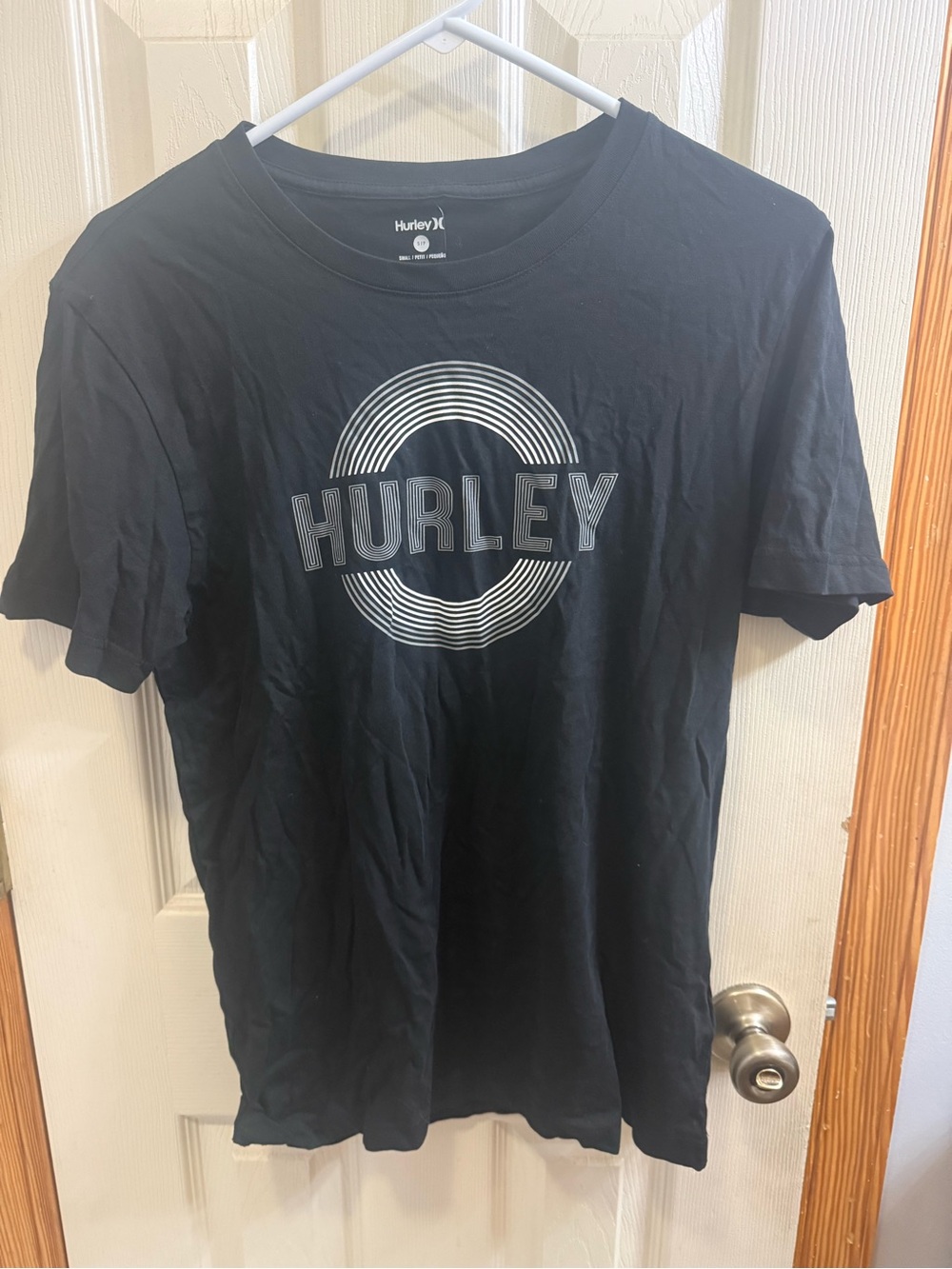 Hurley Black Short-Sleeve Tee with Circular Logo